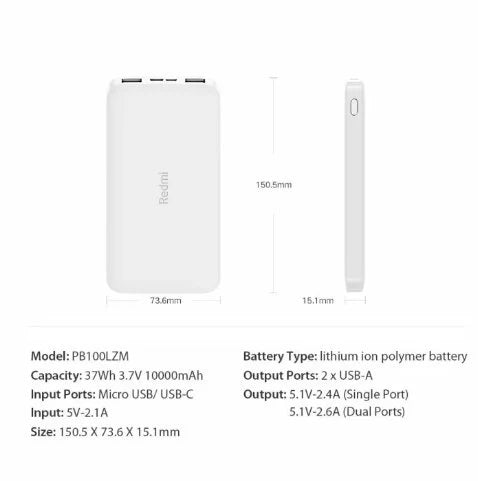 Redmi Power Bank (10000 MAH)